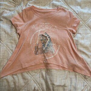 disney parks girls ahsoka tano t shirt pink star wars size 4